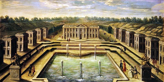 The Chateau and Pavilions at Marly from the perspective of the gardens, early eighteenth century von French School