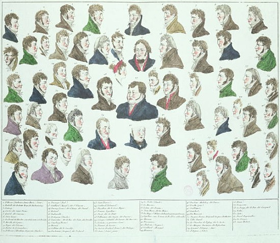 The Conspirators of the Plot to Kidnap and Murder Napoleon Bonaparte (1769-1821) 1804 von French School