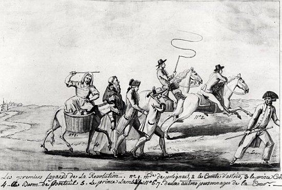 The First Runaways of the Revolution: Mme de Polignac (1749-93), Comte d''Artois (1757-1836) future  von French School