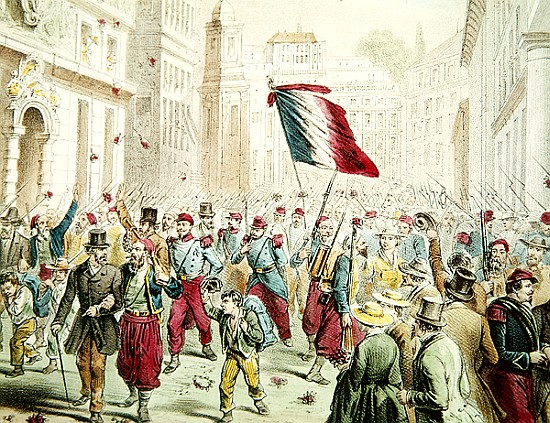 The French entering Genoa in 1859 von French School