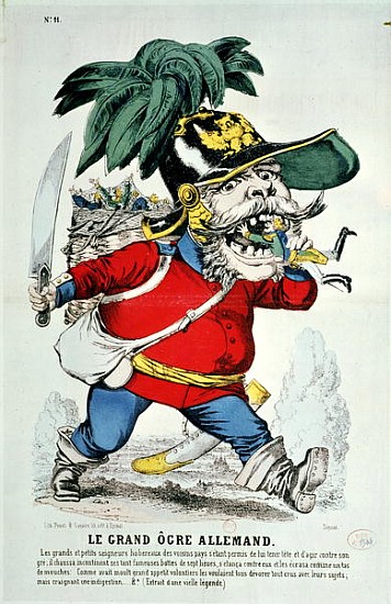 The Giant German Ogre, caricature of Otto von Bismarck (1815-98) von French School