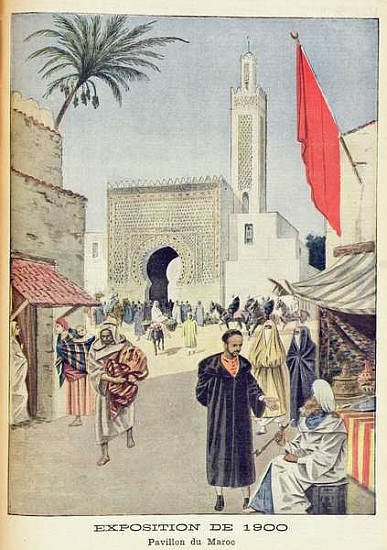 The Moroccan Pavilion at the Universal Exhibition of 1900, Paris, illustration from ''Le Petit Journ von French School