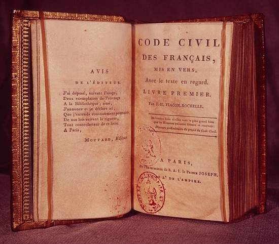 The Napoleonic Code (mixed media) von French School
