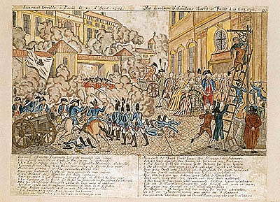 The Terrible Night in Paris, 10th August 1792 von French School