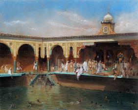 The Deligny Baths, Paris 1842  on