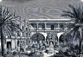 The Court of the Mexico Museum, from 'The Ancient Cities of the New World', by Claude-Joseph-Desire pub. 1887