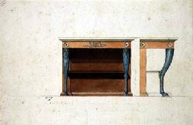 Design for a Directoire console table c.1795  &