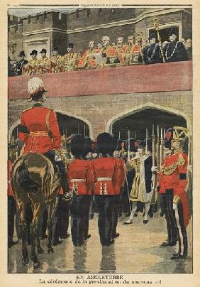 England, proclamation of the new King George V, illustration from ''Le Petit Journal'', supplement i