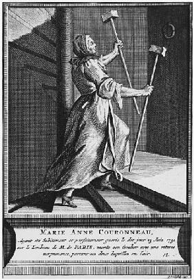 Miraculous healing of a paralytic, Marie-Anne Couronneau, on the tomb of Deacon Francois de Paris at