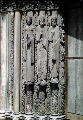 Old testament figures, from the royal portal of the west facade c.1145-50