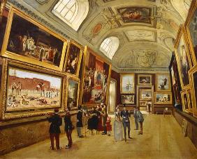 A Picture gallery at the Musee du Luxembourg 1883-85
