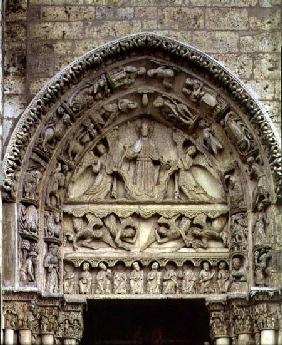 The Royal Portal, north door, tympanum depicting the Ascension c.1145-50