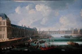 The Seine Viewed Towards the Pont-Neuf, the Louvre and the College Mazarin c. 1675