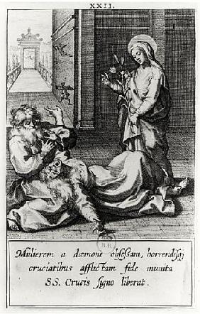 St. Catherine Exorcising a Demon from a Possessed Woman