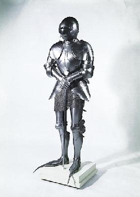 Suit of armour with poulaines, c.1480 (metal)