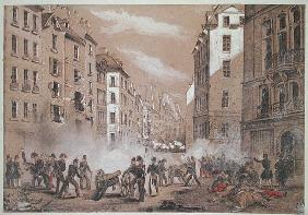 The Army Attacking a Barricade in Rue St. Antoine
