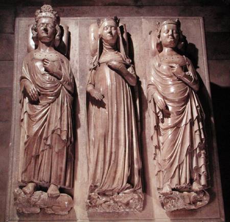 Tombs of Philippe V (1293-1322) Jeanne d'Evreux (1305-71) and Charles IV (1295-1328) von French School