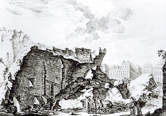 Tower of San Roque, Lisbon after the earthquake of 1755 von French School