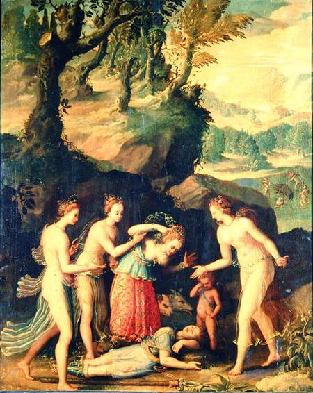 Venus Weeping over the Death of Adonis von French School