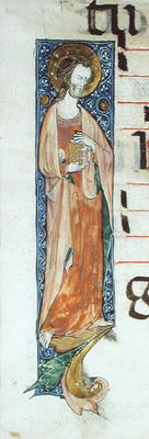 An Apostle Holding a Book, c.1320 (vellum) von French School, (14th century)