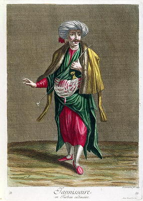 The Janissary, from the 'Collection of Prints of Costumes from the Levant', engraved by Philippe Sim von French School, (18th century)