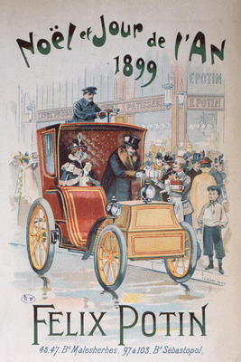 Advertisement for 'Felix Potin', Christmas and New Year 1899 (colour litho) von French School, (19th century)