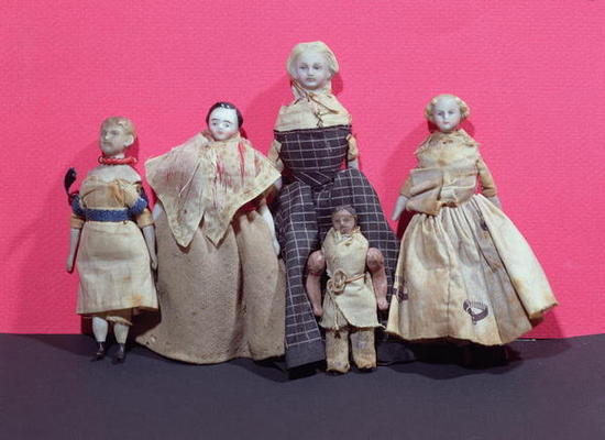 Collection of dolls, possibly used by Honore de Balzac (1799-1850) as an aide memoire for 'La Comedi von French School, (19th century)