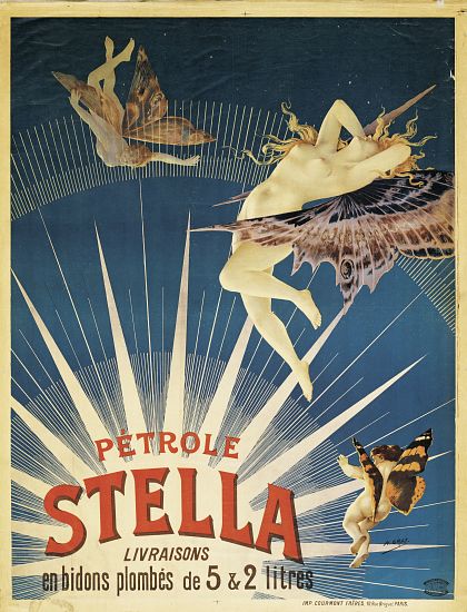 Poster advertising 'Stella' petrol von French School, (19th century)