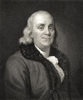 Portrait of Benjamin Franklin (engraving) 19th
