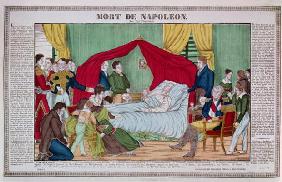The Death of Napoleon Bonaparte (1769-1821) c.1840 (coloured engraving) 1866