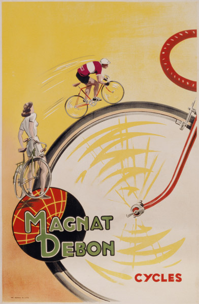 Poster advertising 'Magnat Debon' cycles von French School, (20th century)