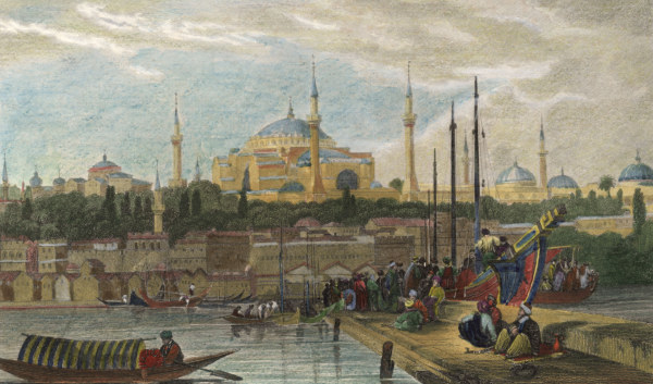 Konstaninopel, Hagia Sophia um 1840 von Friedrich Geißler