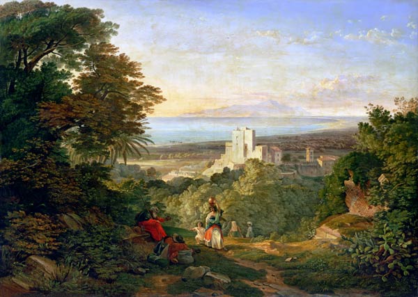 View of Terracina and Monte Circeo von Friedrich Nerly