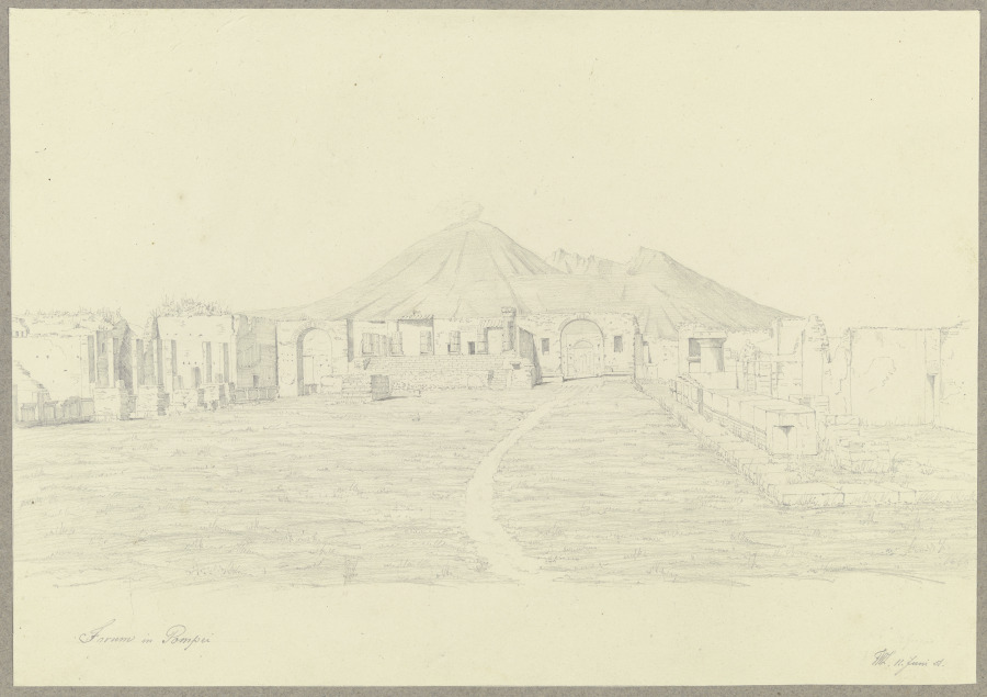 Das Forum in Pompeji von Friedrich Wilhelm Ludwig