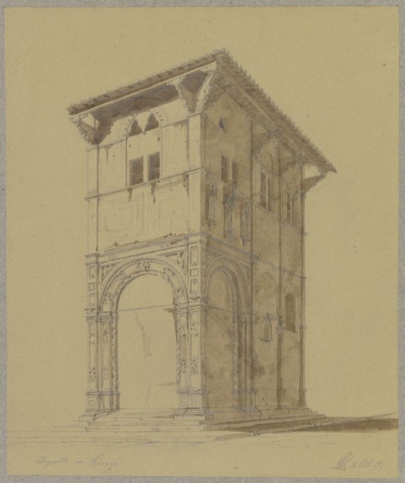 Die Loggia del Bigallo in Florenz von Friedrich Wilhelm Ludwig