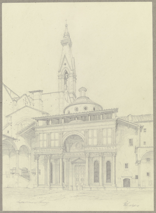 Die Pazzi-Kapelle bei Santa Croce in Florenz von Friedrich Wilhelm Ludwig