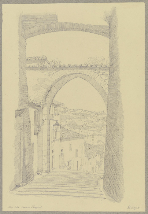 Die Via Appia in Perugia von Friedrich Wilhelm Ludwig