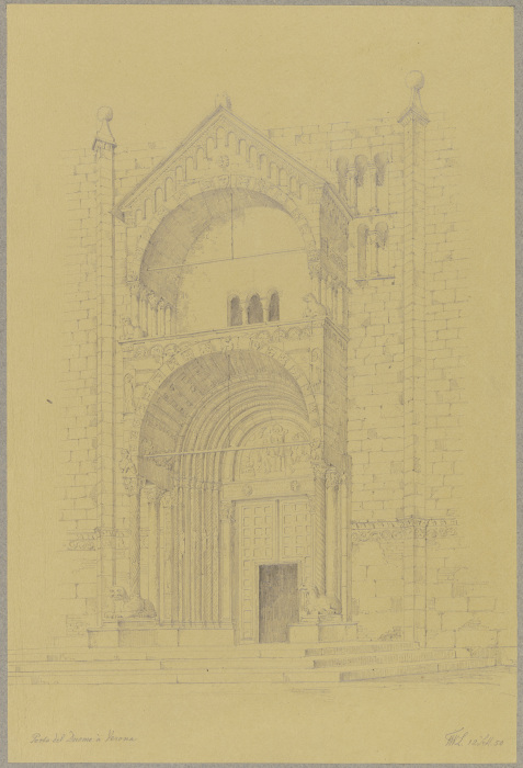 Protiro des Domes S. Maria Assunta in Verona von Friedrich Wilhelm Ludwig