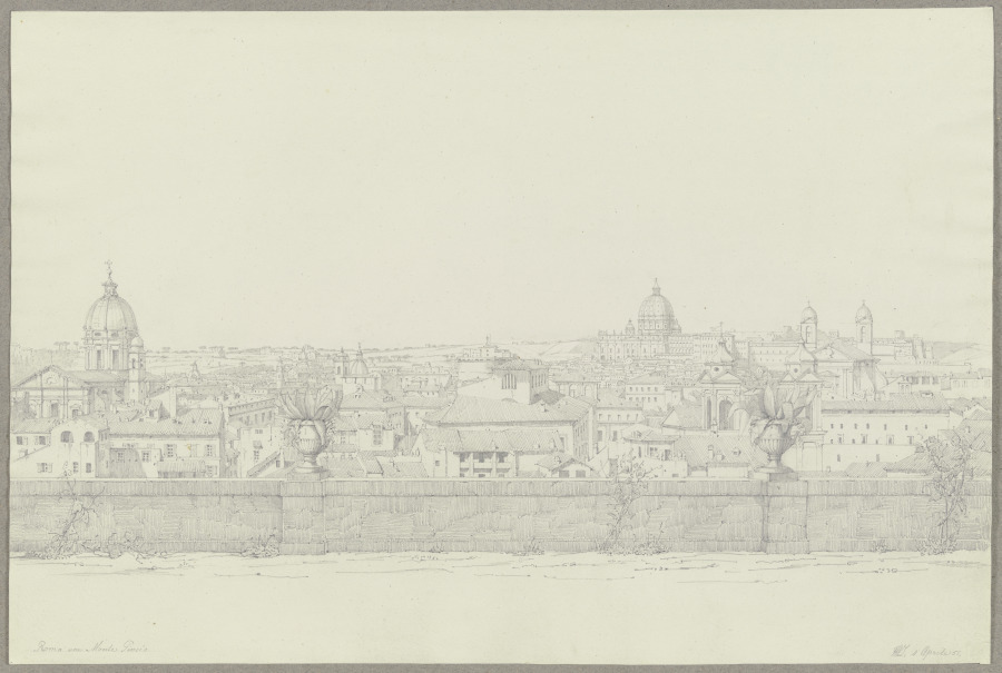 Rom vom Monte Pincio aus gesehen von Friedrich Wilhelm Ludwig
