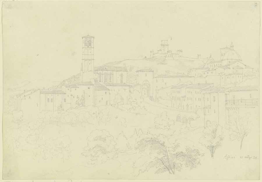 Ansicht von Assisi von Friedrich Maximilian Hessemer