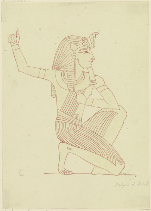 Darstellung eines Pharaos im Tal der Könige von Friedrich Maximilian Hessemer