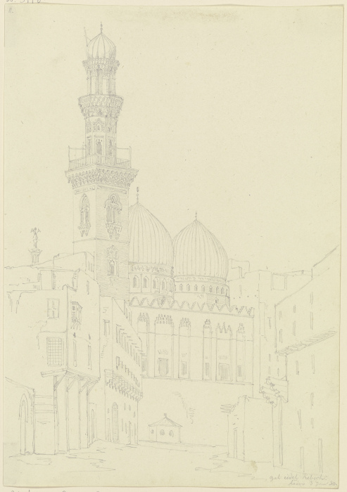 Die Gal eddel Kebsch-Moschee in Kairo von Friedrich Maximilian Hessemer