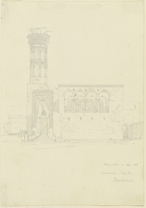 Die Moschee Giammar Scheik in Alexandria von Friedrich Maximilian Hessemer