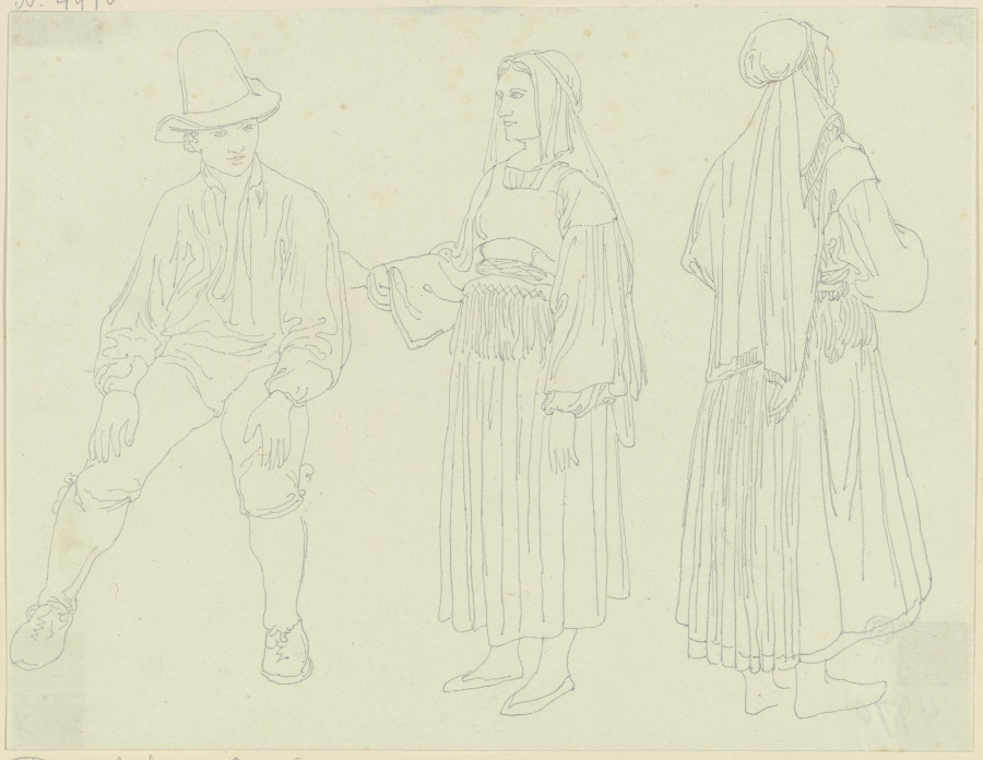 Ein Mann und zwei Frauen von Friedrich Maximilian Hessemer