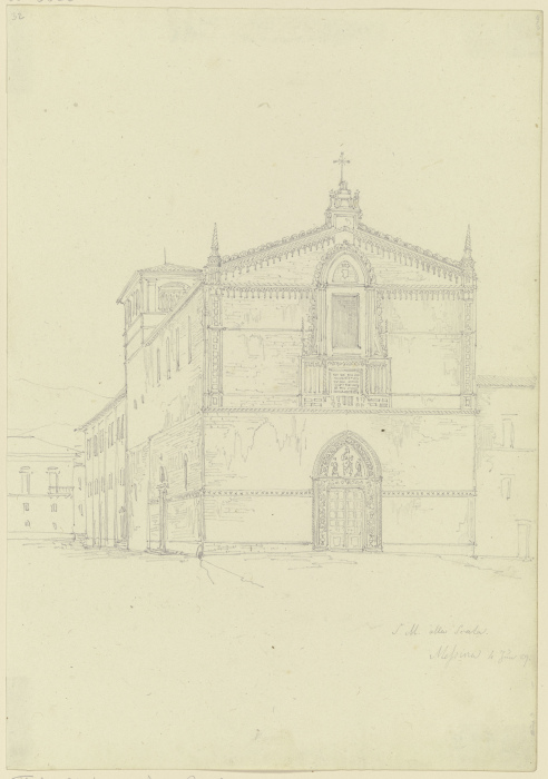 S. Maria della Scala in Messina, beim Erdbeben von 1908 zerstört von Friedrich Maximilian Hessemer