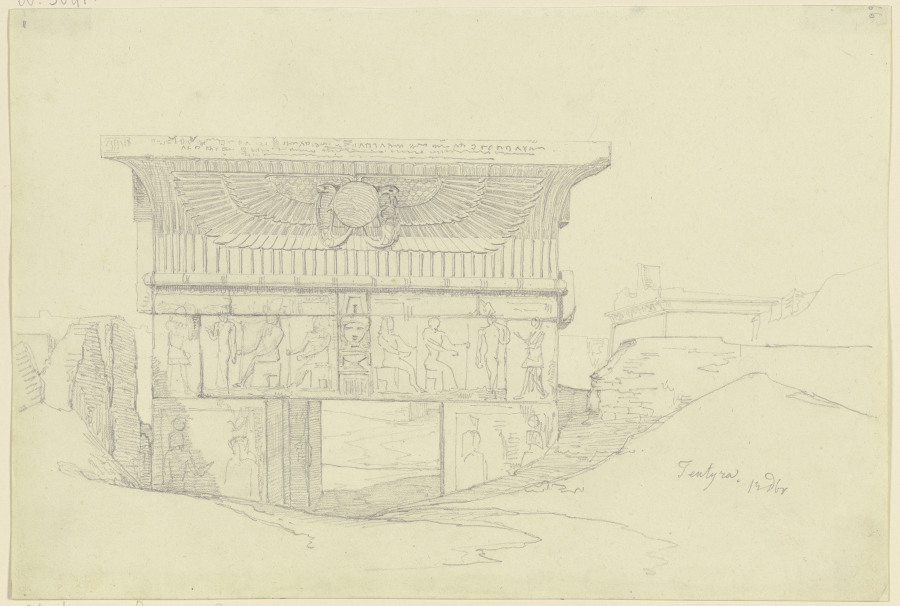 Tempelanlage in Tentyra von Friedrich Maximilian Hessemer