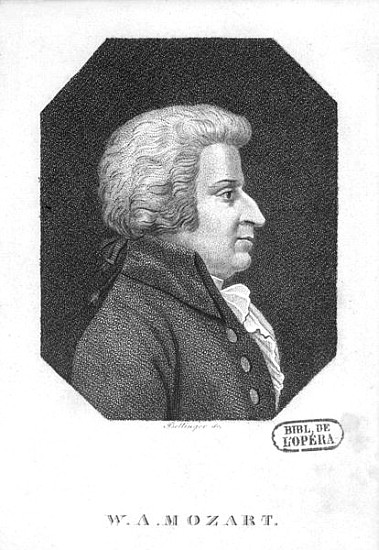 Wolfgang Amadeus Mozart (1756-91) von Friedrich Wilhelm Bollinger