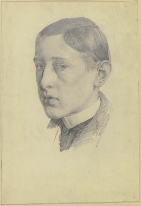 Kopf eines jungen Mannes von Fritz Boehle