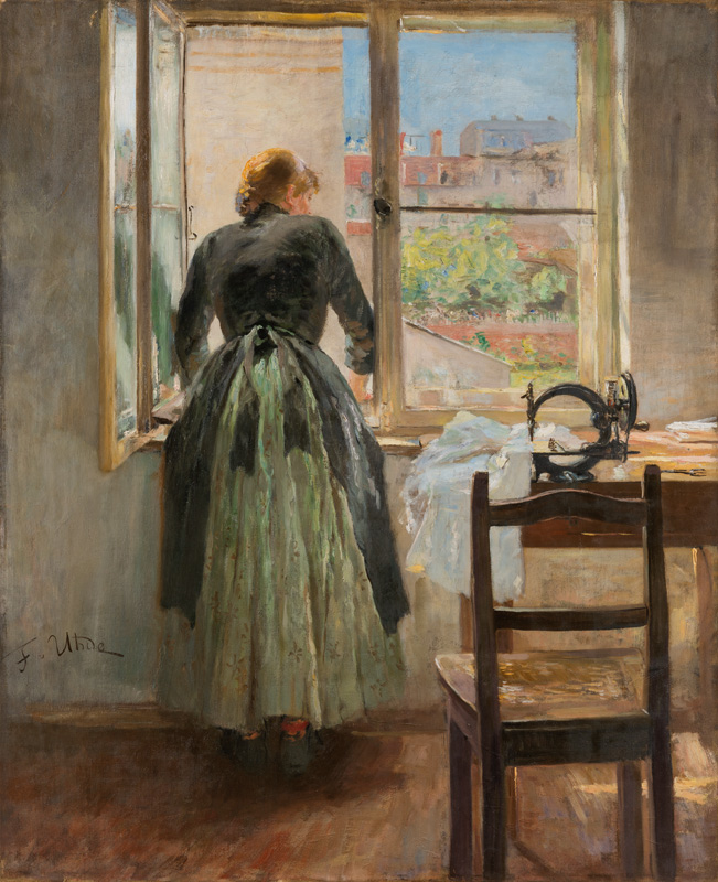 Mädchen am Fenster von Fritz von Uhde