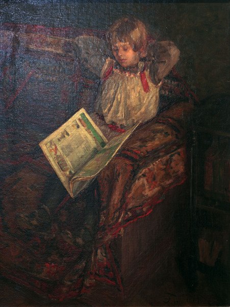 F.v.Uhde, Lesendes Mädchen von Fritz von Uhde